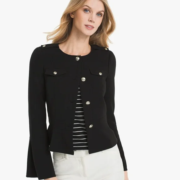 WHBM Bell-Sleeve Peplum Jacket 🖤 (4P) - Picture 2 of 14